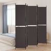 vidaXL 5-Panel Room Divider Brown 250x220 cm Fabric