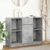 vidaXL Sideboard with Drawer Concrete Grey 101x35x76 cm Engineered Wood
