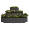 vidaXL Garden Planter Black 120 x 120 x 20 cm Cold-rolled Steel