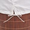 vidaXL Bamboo Laundry Bin Round Brown