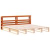 vidaXL Headboard with Shelves Wax Brown 200 cm Solid Wood Pine