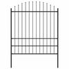vidaXL Garden Fence Woerden with Spear Top Steel 170x200 cm Black