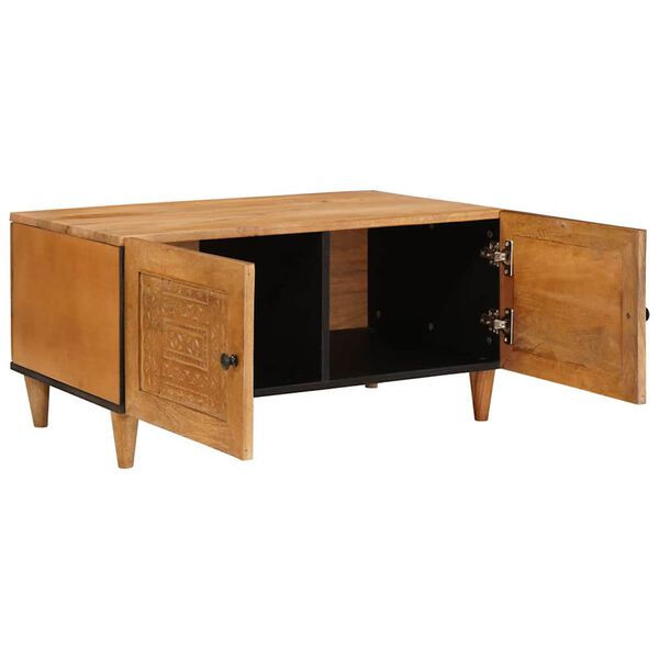 vidaXL Coffee Table Light Brown 80 x 50 x 40 cm Solid Acacia wood