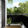 vidaXL Balcony Screen Black 75x800 cm 100% Polyester Oxford