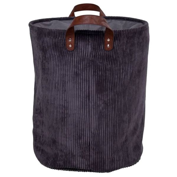 House Nordic Laundry Basket Nora Corduroy Grey