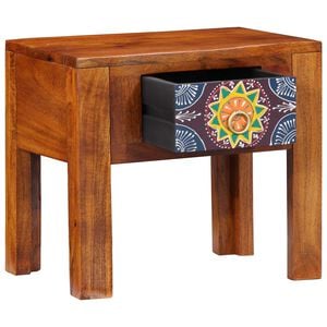 vidaXL Side Table with Drawer with Storage Brown 40 x 30 x 36 cm