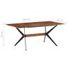 vidaXL Dining Table 180x90x76 cm Solid Mango Wood