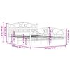 vidaXL Bed Frame White Metal 140x200 cm