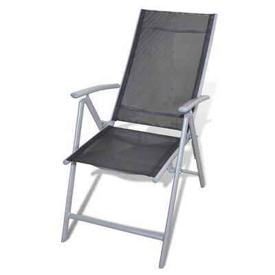 vidaXL Folding Garden Chairs 4 pcs Aluminium