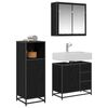 vidaXL Bathroom Furniture Set 3 pcs Black Oak Engineered Wood