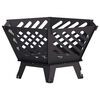 vidaXL Fire Pit Black 60 x 53 x 30 cm Steel