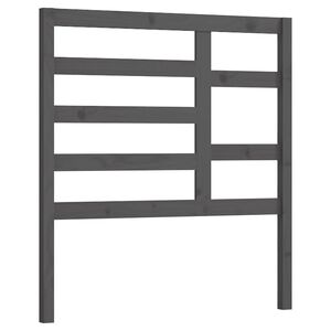 vidaXL Bed Headboard | Grey | Solid pine wood | Medium | Classic/Traditional