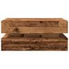 vidaXL Coffee Table with LED Lights Old Wood 90x50x40 cm