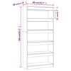 vidaXL Book Cabinet/Room Divider Black 80x30x166 cm Engineered Wood