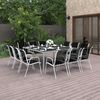 vidaXL 13 Piece Outdoor Dining Set Steel