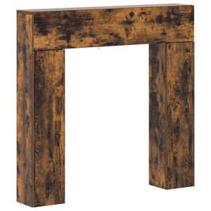 vidaXL Fireplace Surround Smoked Oak 102 x 18 x 100.5 cm