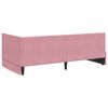 vidaXL Corner Bed Frame with Headboard Pink 100 cm x 200 cm Velvet