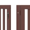 vidaXL Dog Gate with Door Foldable 12 Panels Brown 600 cm Poplar Wood