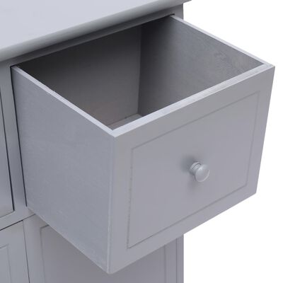 vidaXL Side Cabinet Grey 60x30x75 cm Paulownia Wood