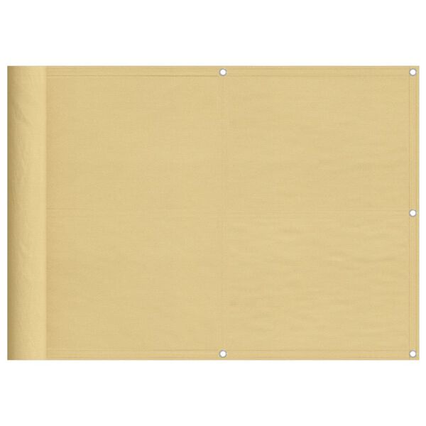 vidaXL Balcony Screen Sand 75x500 cm 100% Polyester Oxford