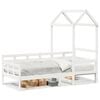vidaXL Day Bed with Roof without Mattress White 80x200 cm Solid Wood