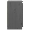 vidaXL Side Cabinet Grey 60x36x65 cm Solid Pinewood