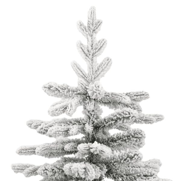 vidaXL Artificial Hinged Christmas Tree with Flocked Snow 180 cm