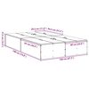 vidaXL Storage Bed Frame Black Oak 120 x 190 cm Engineered Wood