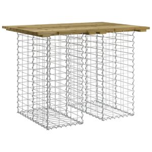vidaXL Garden Table Gabion Design 100x70x72 cm Impregnated Wood Pine