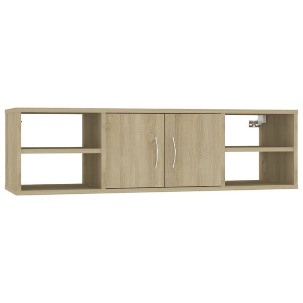 vidaXL Wall Shelf Sonoma Oak 102x30x29 cm Engineered Wood