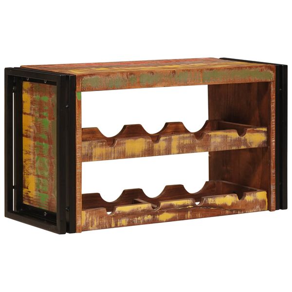 vidaXL Wine Rack Brown 80 x 45 x 33 cm Solid Reclaimed Wood