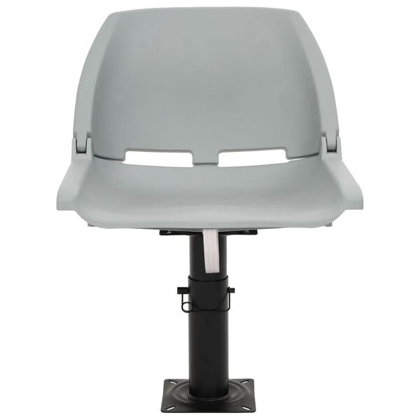 vidaXL 4 Piece Foldable Boat Seat Set No Pillow Grey 48x51x41 cm