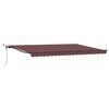 vidaXL Automatic Retractable Awning with LEDs Brown 500x300 cm