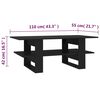 vidaXL Coffee Table Black 110x55x42 cm Engineered Wood