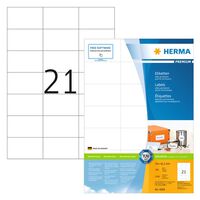 HERMA Permanent Labels PREMIUM A4 70x42.3 mm 100 Sheets
