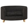 vidaXL Dog Sofa Black 69x69x36 cm Plush