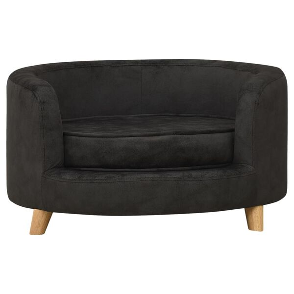 vidaXL Dog Sofa Black 69x69x36 cm Plush