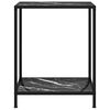 vidaXL Console Table Black 60x35x75 cm Tempered Glass