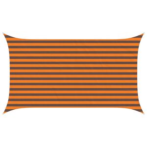 vidaXL Sun Shade Sail Orange and Brown 3.5 x 2 m 100% Polyester Oxford