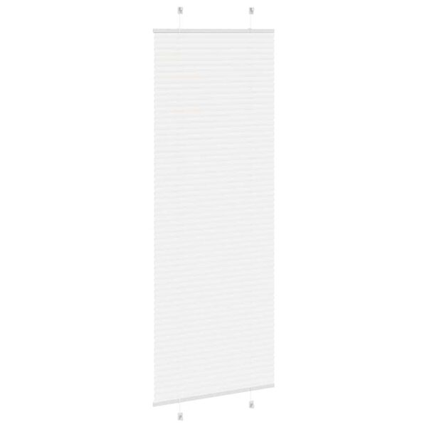 vidaXL Pleated Blind White 80x200 cm Fabric Width 79.4 cm Polyester