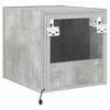 vidaXL TV Wall Cabinet with LED Lights Concrete Grey 30.5x35x30 cm
