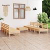 vidaXL 9 Piece Garden Lounge Set Solid Pinewood