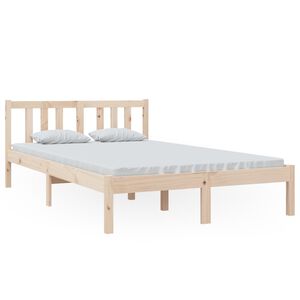 vidaXL Bed Frame without Mattress Solid Wood 120x200 cm