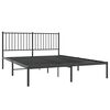 vidaXL Metal Bed Frame without Mattress with Headboard Black 160x200cm