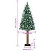 vidaXL Slim Christmas Tree Green 210 cm PVC and Solid Pine wood