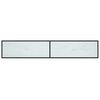 vidaXL TV Cabinet White Marble 220x40x40.5 cm Tempered Glass