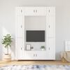 vidaXL 8 Piece TV Cabinet Set White Engineered Wood