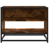 vidaXL TV Cabinet Smoked Oak 61x40x46 cm Engineered Wood and Metal