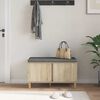 vidaXL Hall Bench with Cushion with Storage Sonoma Oak 80 x 38 x 46 cm
