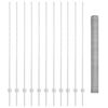 vidaXL Fence with Post Silver 1.6 x 25 m Steel